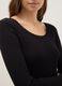 Black crew neck long sleeve mixed cotton regular fit jumper_3