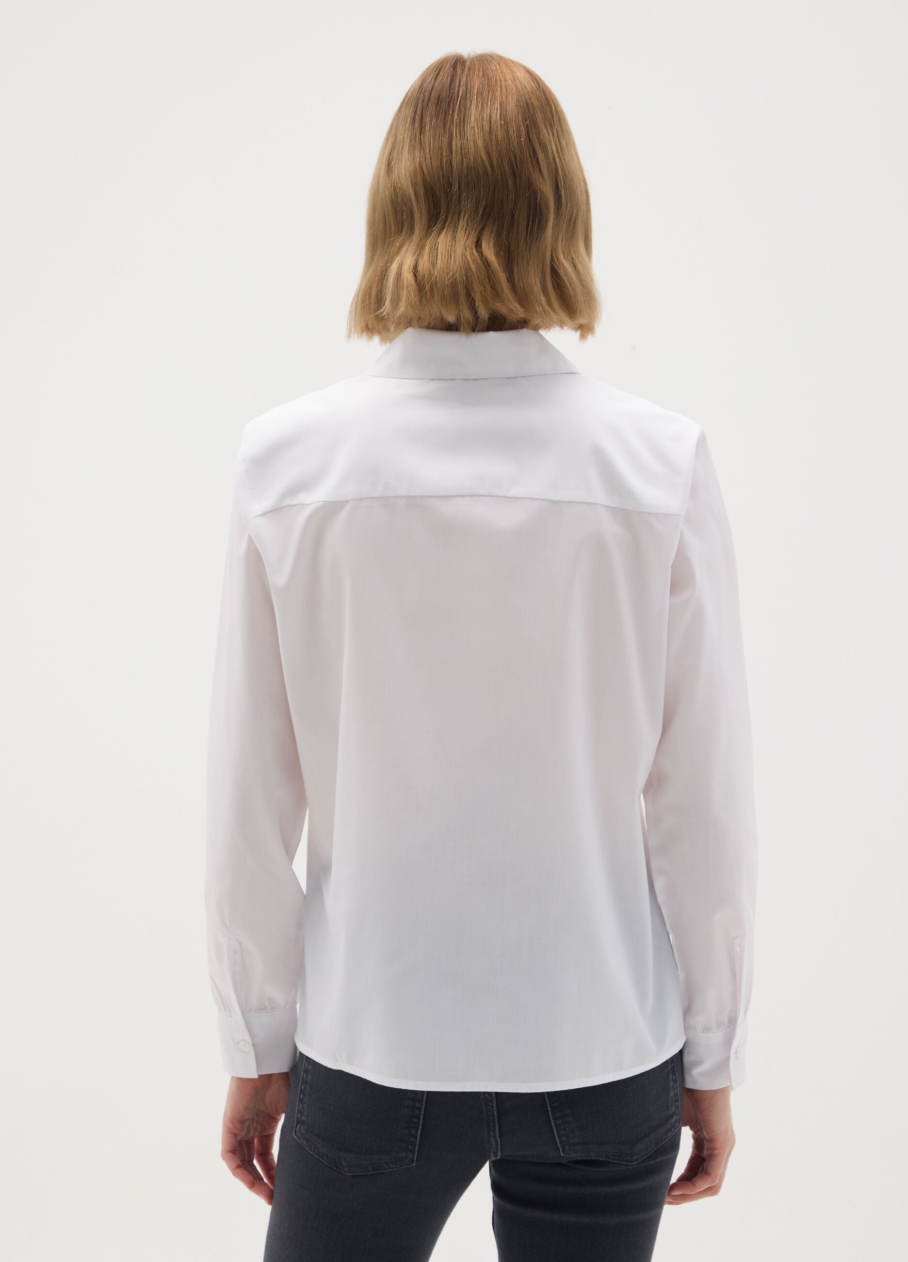 Camicia in cotone bianca slim fit