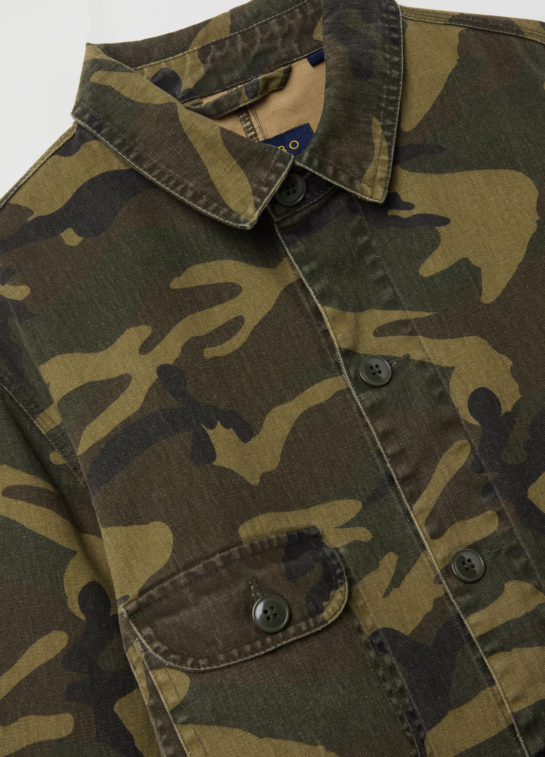 Shacket in cotone camouflage