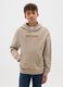 Felpa da ragazzo in puro cotone beige regular fit_0