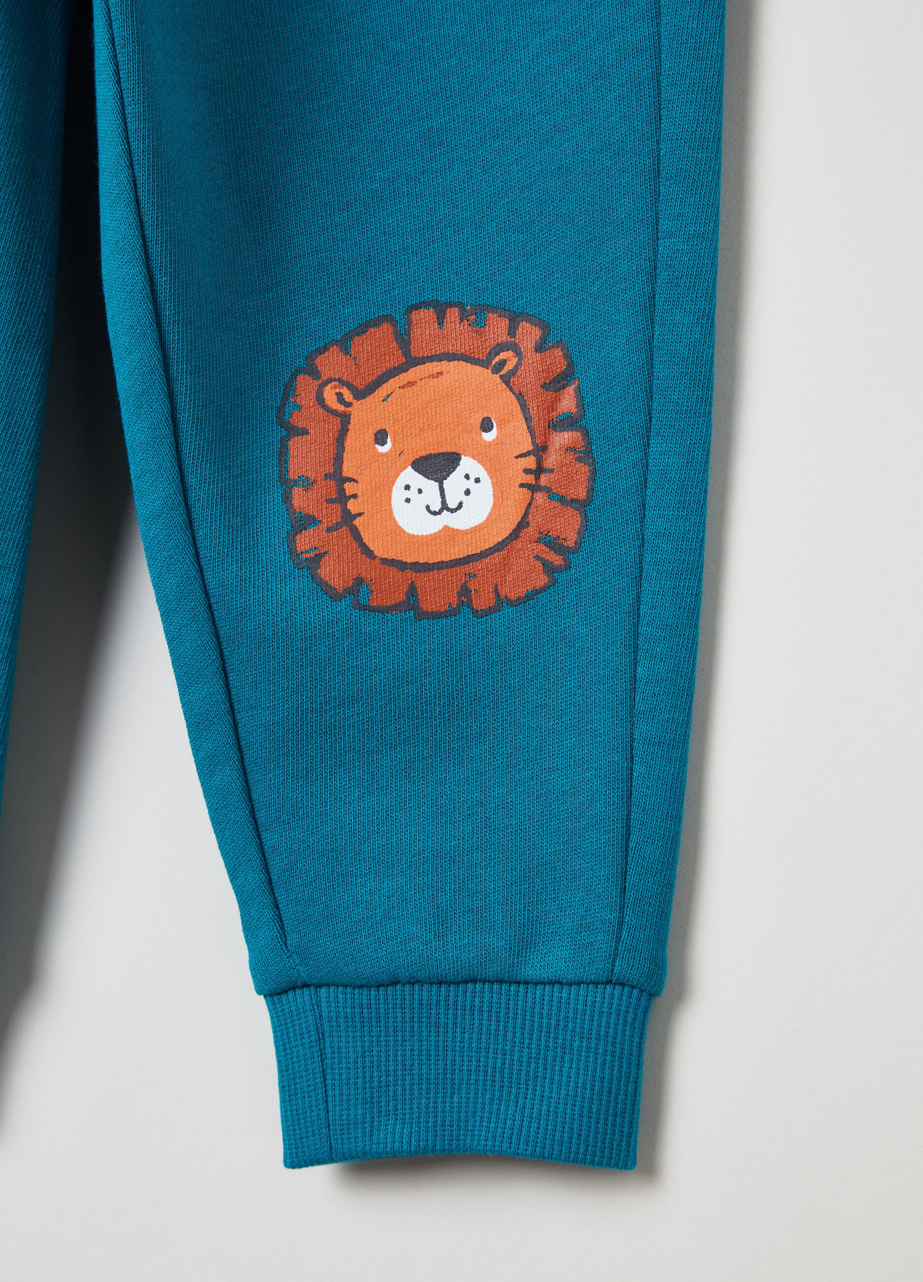 Joggers in felpa con coulisse e stampa_2