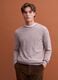 Beige pure merino wool crew-neck jumper, regular fit_0
