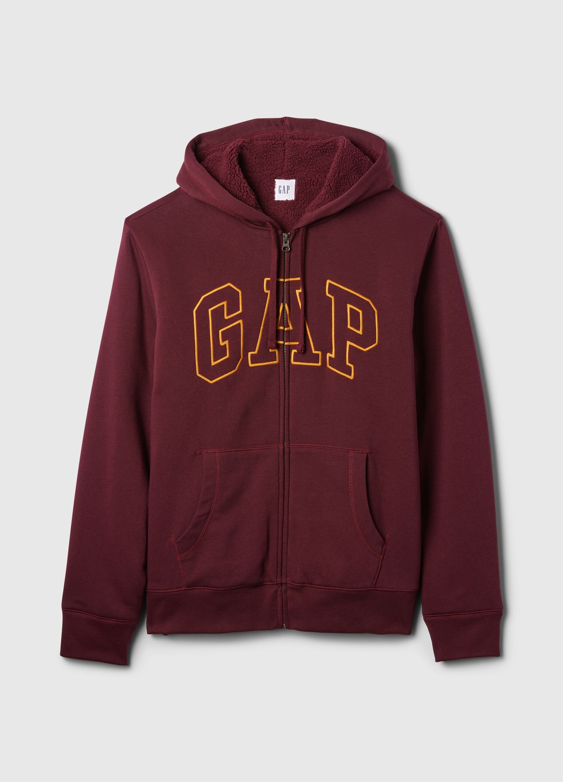 Sweatshirt with hood and logo embroidery