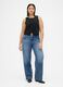 Wide-leg stretch denim jeans_4