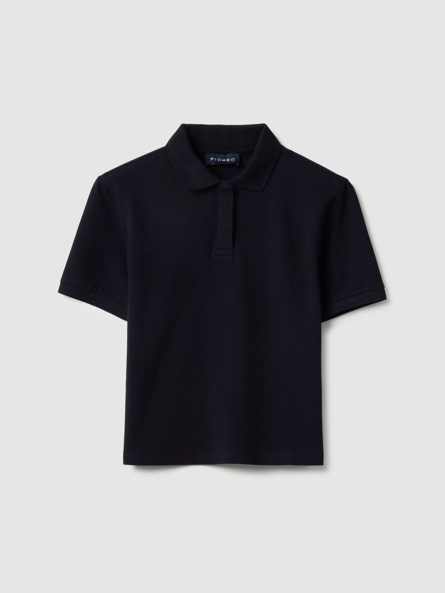 Black pure cotton polo regular fit_0
