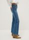 Blue denim bootcut jeans with studs_3