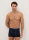 Blue Stretch Cotton Regular Fit Boxers Twin Pack_0