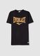 T-shirt in puro cotone nero regular fit con logo Everlast_4