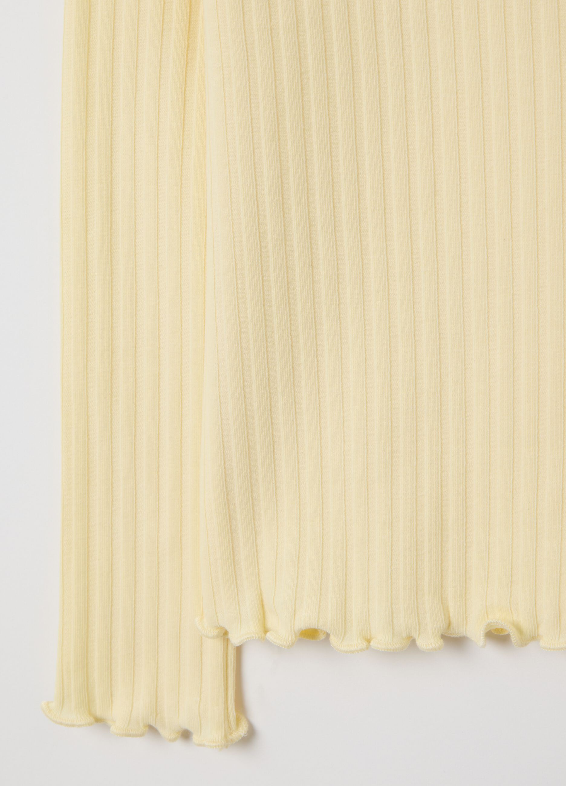 Girls' yellow cotton regular fit top