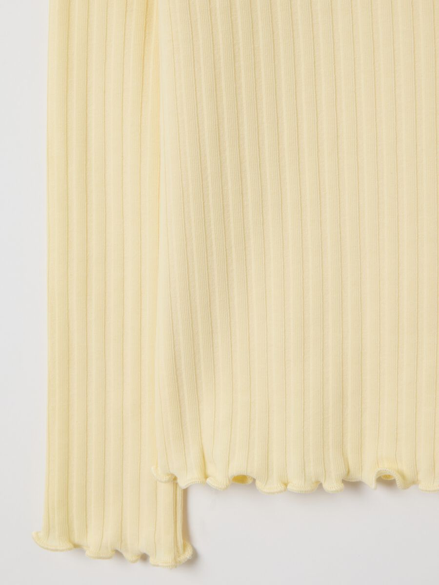 Girls' yellow cotton regular fit top_3