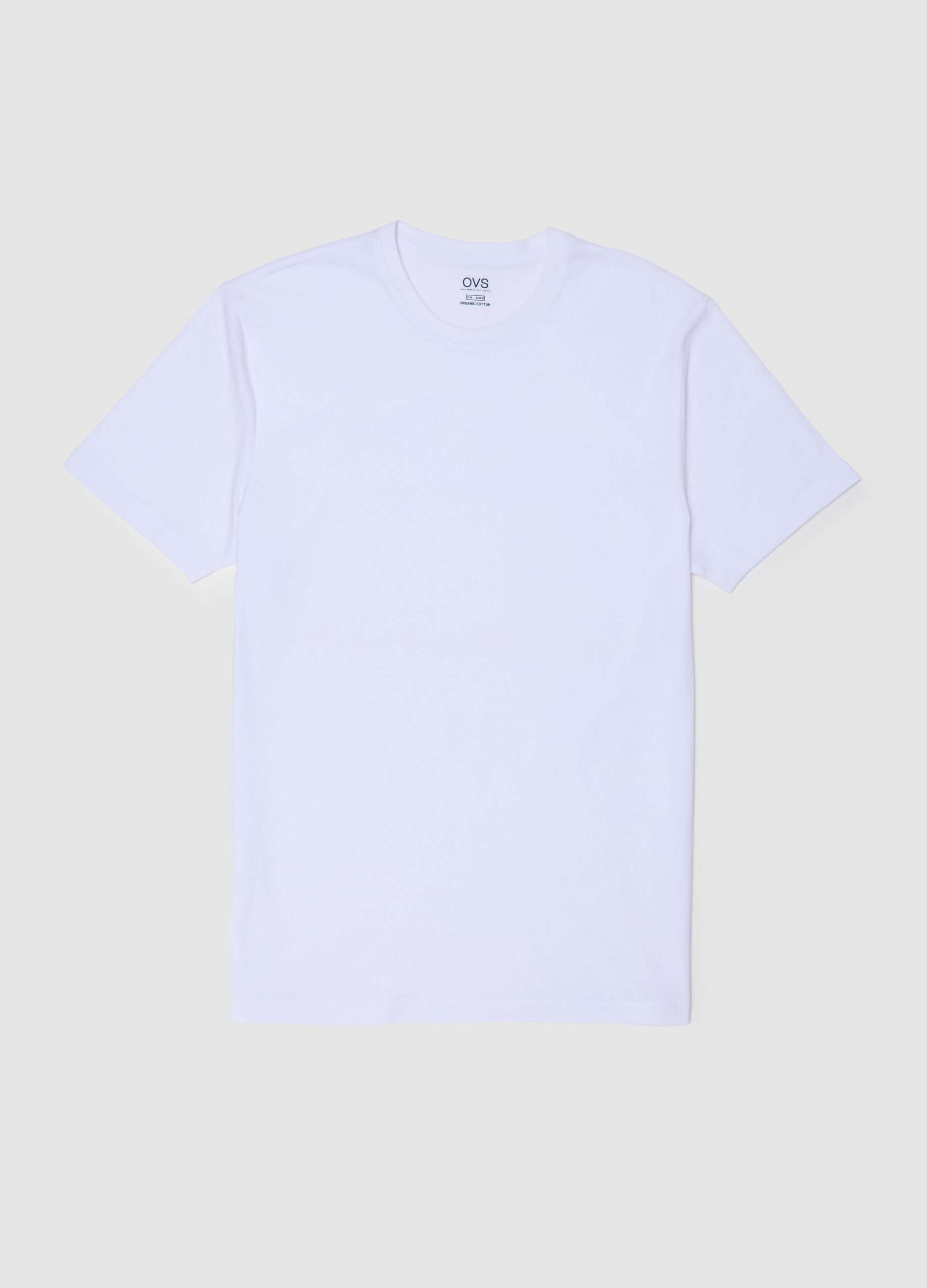 Men's White Pure Cotton T-Shirt