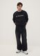 Black cotton-blend sweatshirt with PlayStation print_0