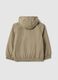 Boys' beige regular fit jacket with full zip and hood_1