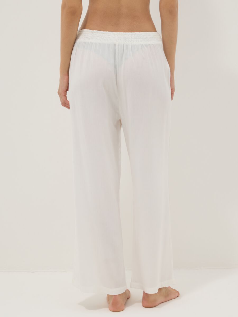 White pure viscose long trousers_2