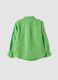 Green pure linen oversized kids&rsquo; shirt_1