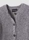 Grey pure cotton knit cardigan in regular fit_5