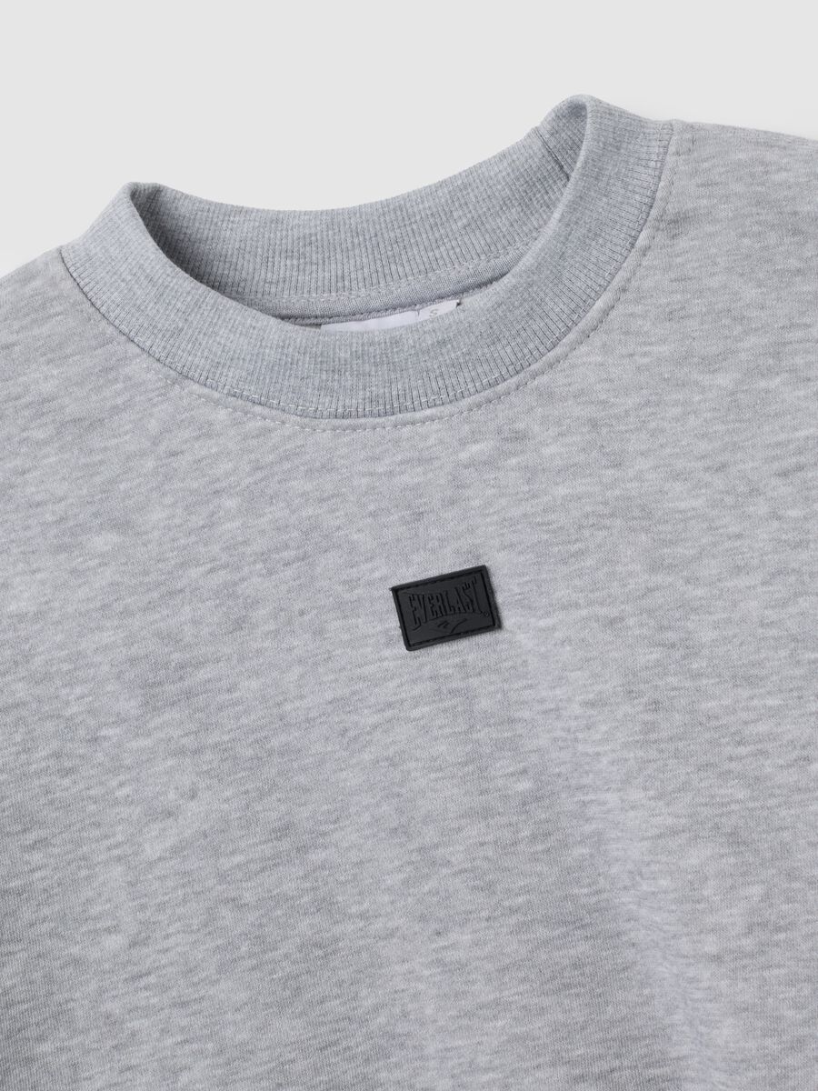Grey regular fit cotton blend sweatshirt_5