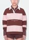 Brown striped cotton-blend sweatshirt with collar, relaxed fit_3