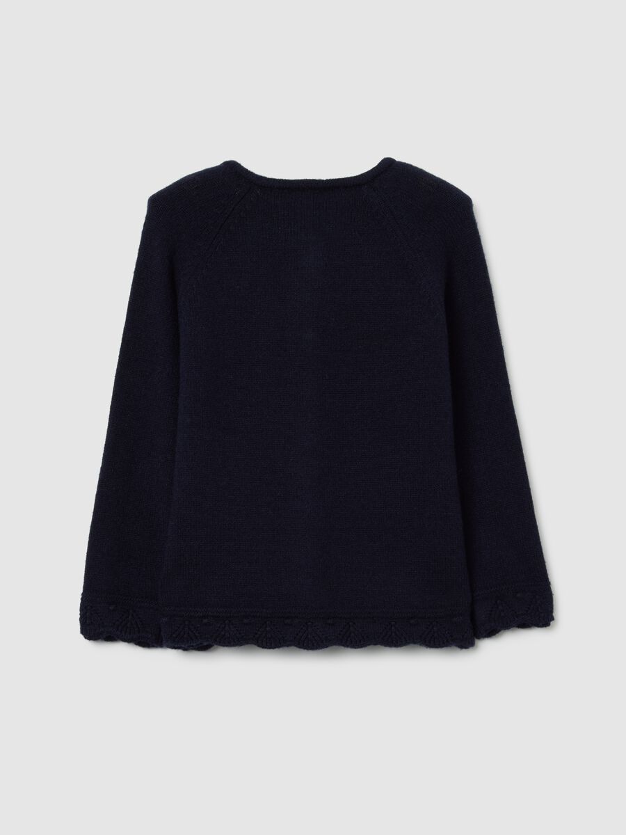 Cardigan blu da bimba regular fit con bottoni_1