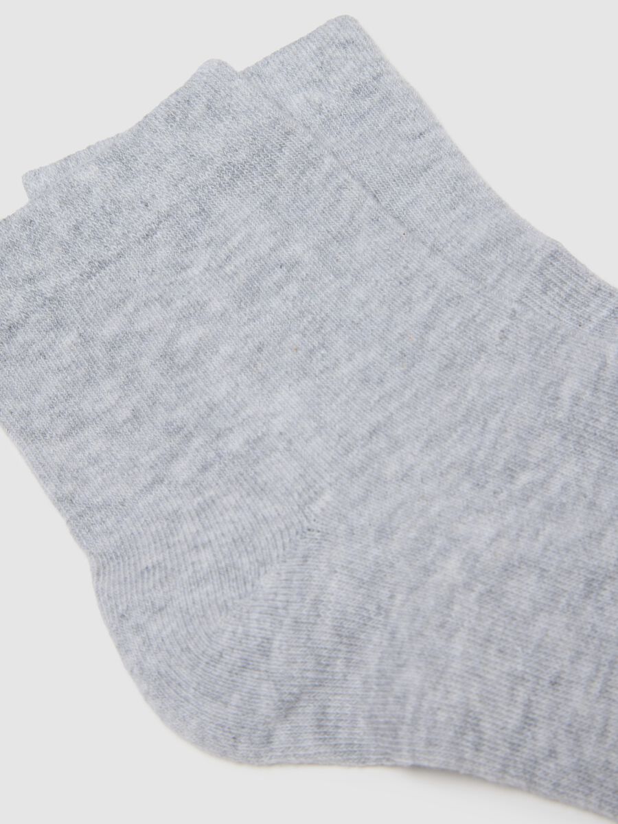 Three-pack of grey sport socks in regular fit cotton blend_1