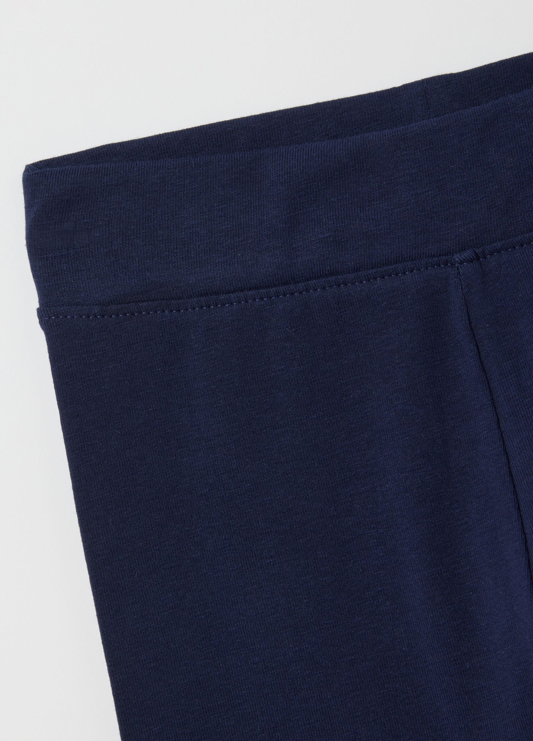 Girls' blue skinny stretch cotton leggings