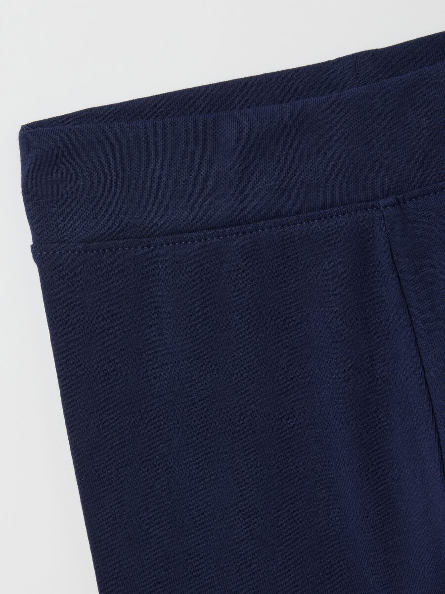 Girls' blue skinny stretch cotton leggings_2