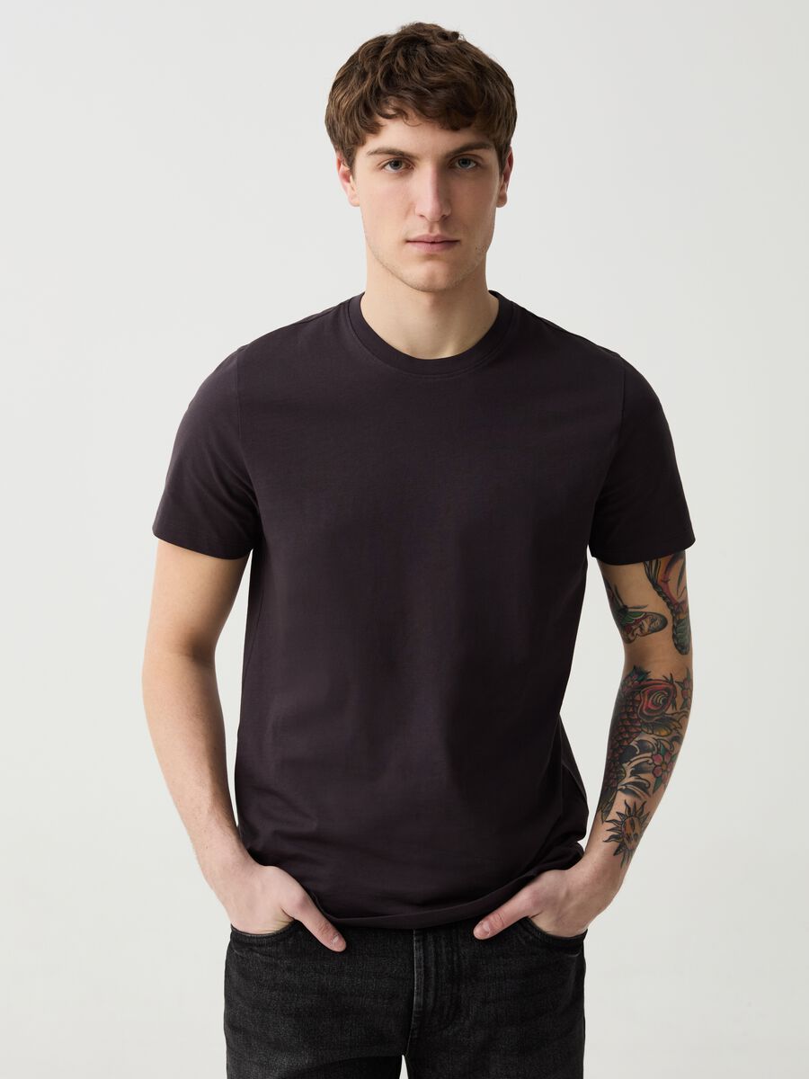 Organic cotton T-shirt with round neck_0