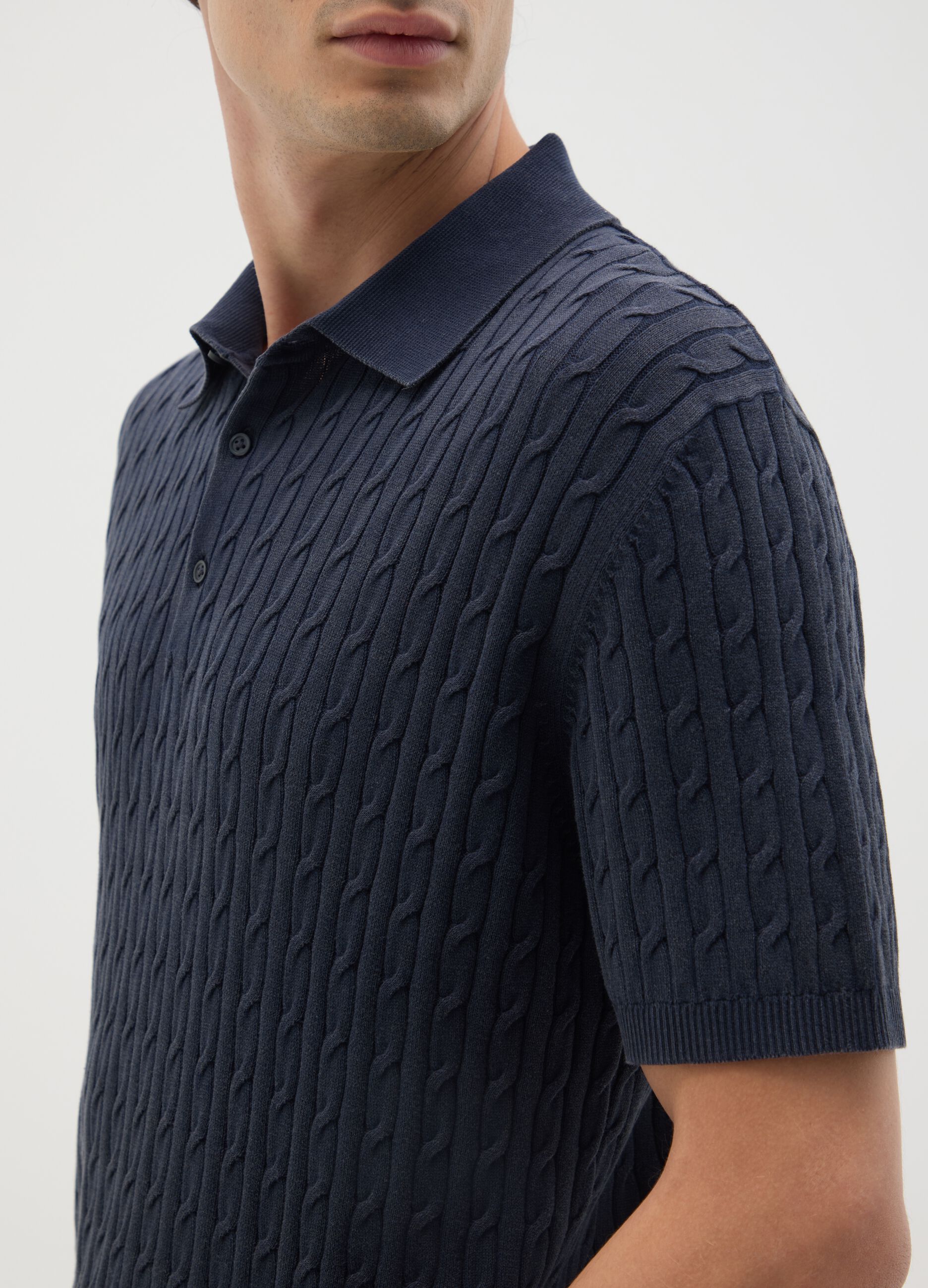Pure Cotton Blue Shirt with Classic Collar