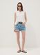 Light blue pure cotton denim shorts_0