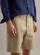 Beige stretch-cotton chino shorts, regular fit_3