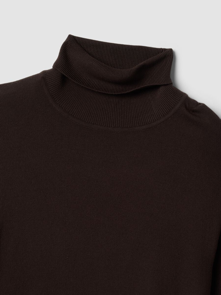 Brown viscose-blend roll-neck jumper_1
