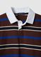 Polo a maniche lunghe in puro cotone a righe multicolor regular fit_1