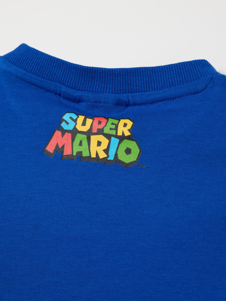 Blue cotton T-shirt with Super Mario™ print_3