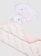 Pink cotton baby blanket with teddy bears_2