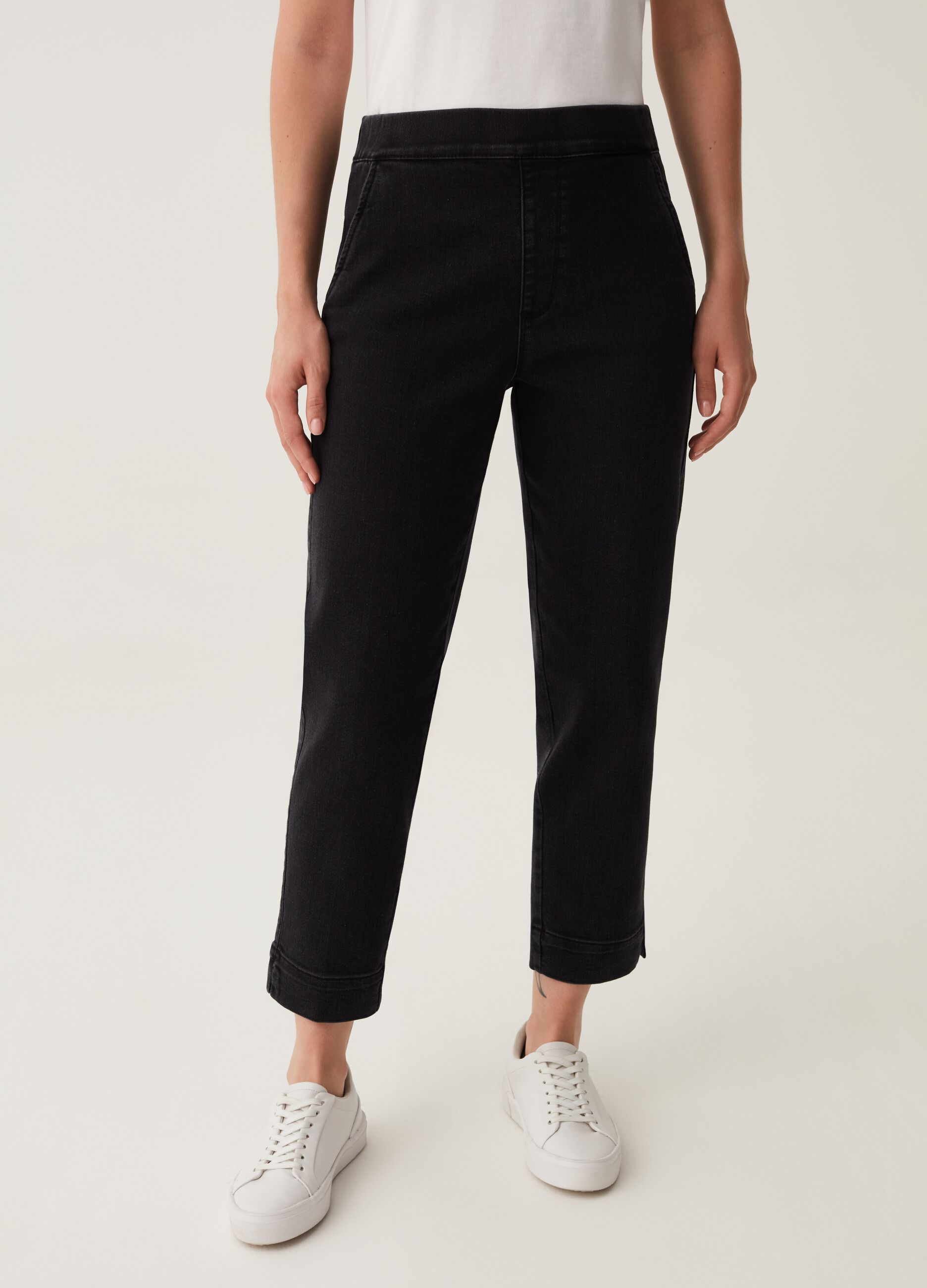 Jeggings cropped con spacchetti_1