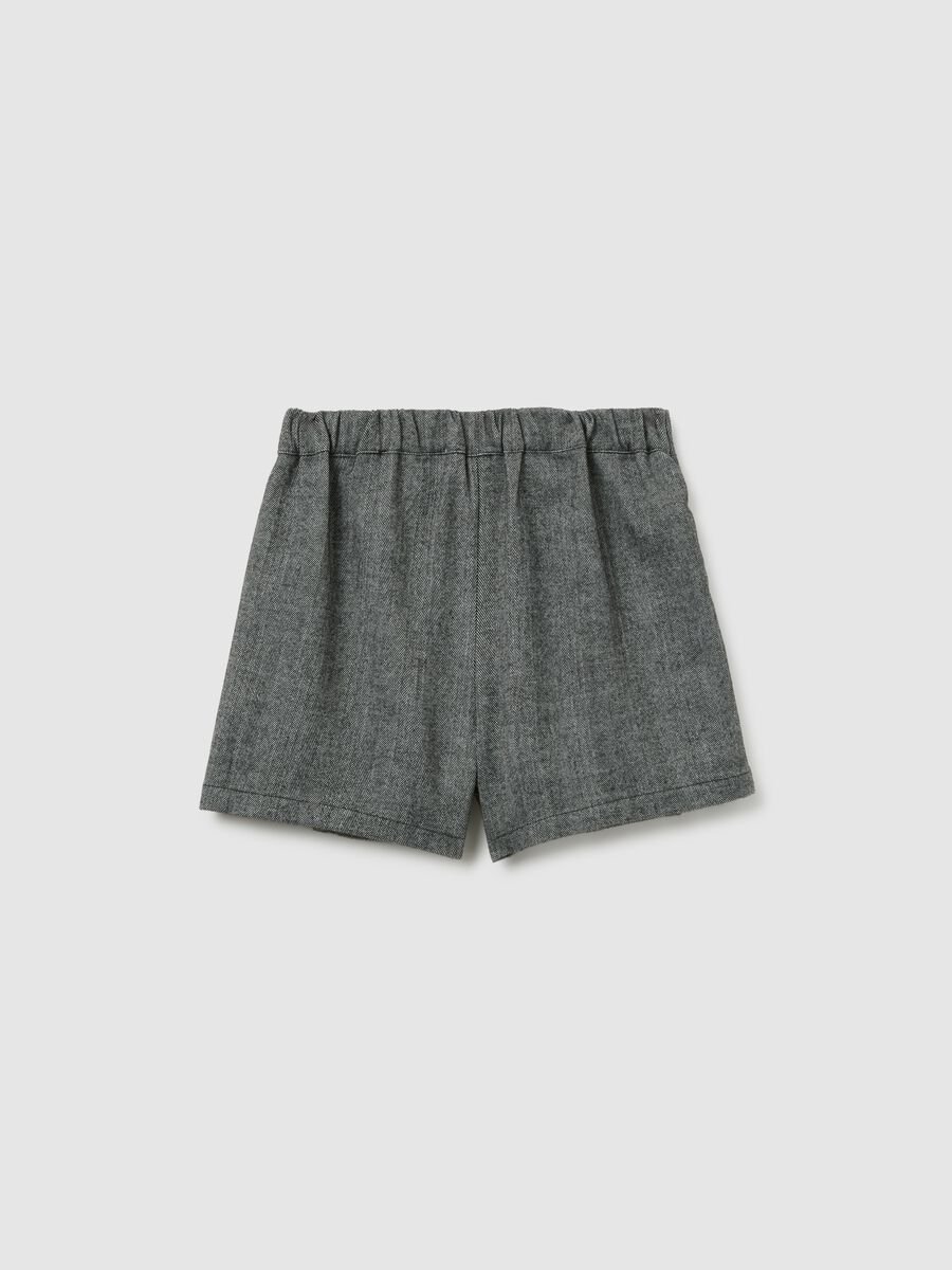 Grey Mini Skirt for Girls Regular Fit in Jacquard Fabric_1
