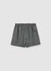 Grey Mini Skirt for Girls Regular Fit in Jacquard Fabric_1