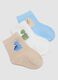Five-pack of multicolour short socks in stretch organic cotton_1