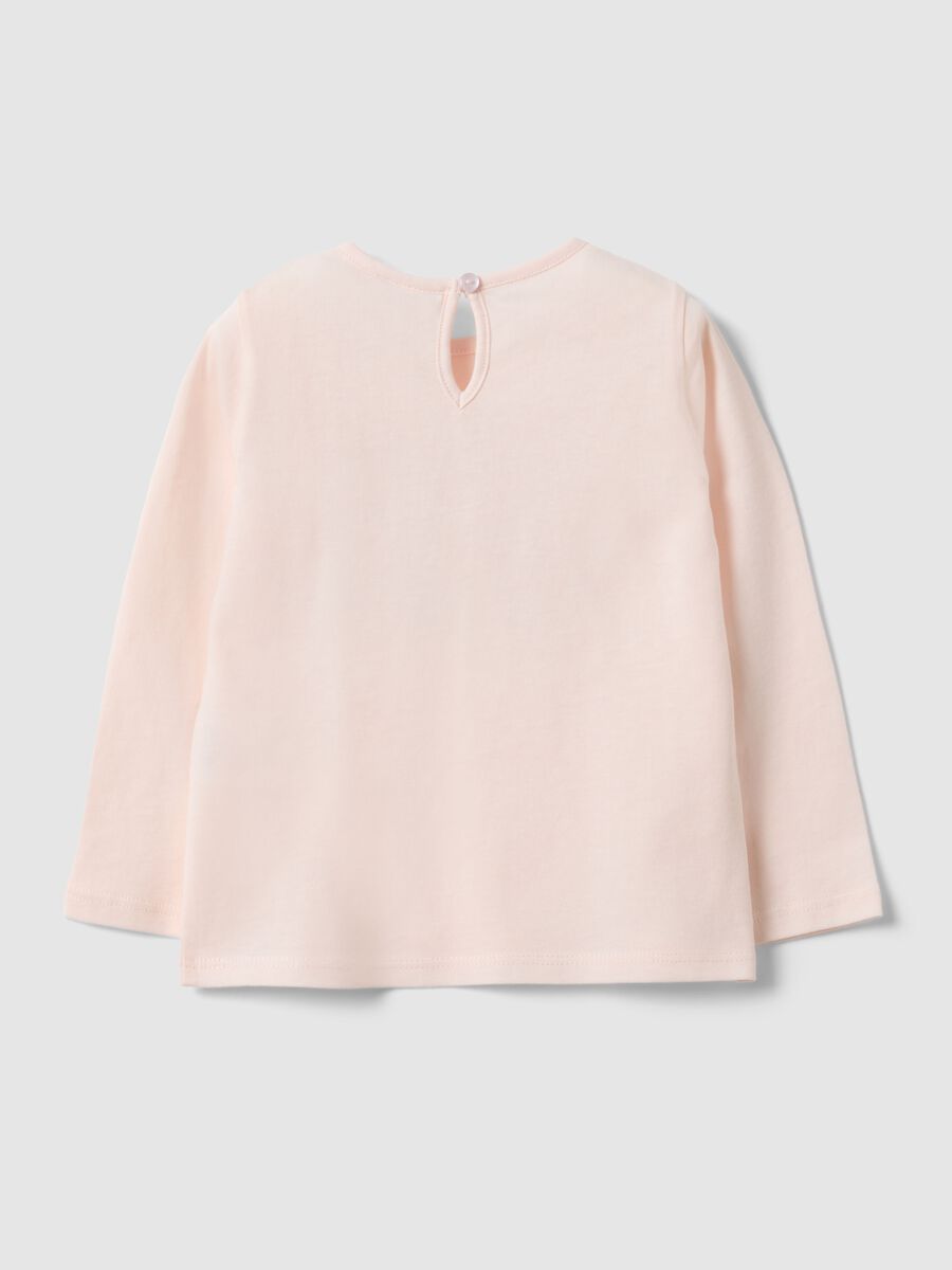 Pink long-sleeve cotton T-shirt_1