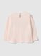 Pink long-sleeve cotton T-shirt_1