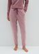 Pink striped pyjama trousers with adjustable drawstring_1