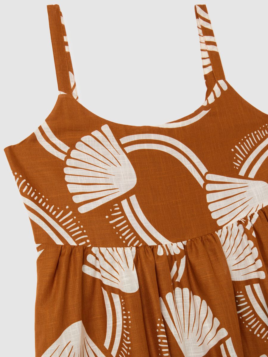 Women's Long Dress in Pure Cotton Multicolour Over_5