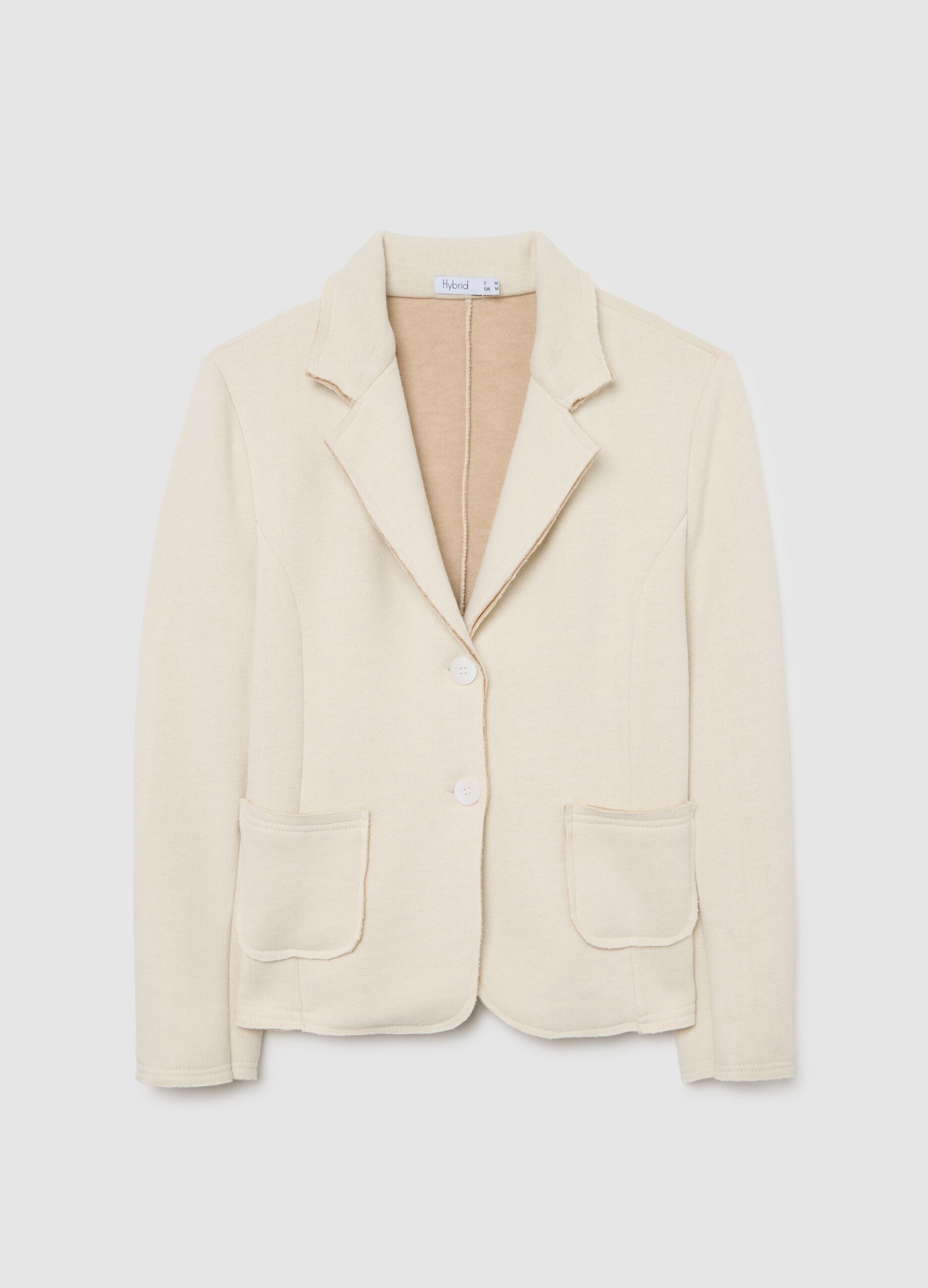 Beige jacket with pockets