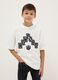 White pure cotton relaxed fit boys' T-shirt with print_0