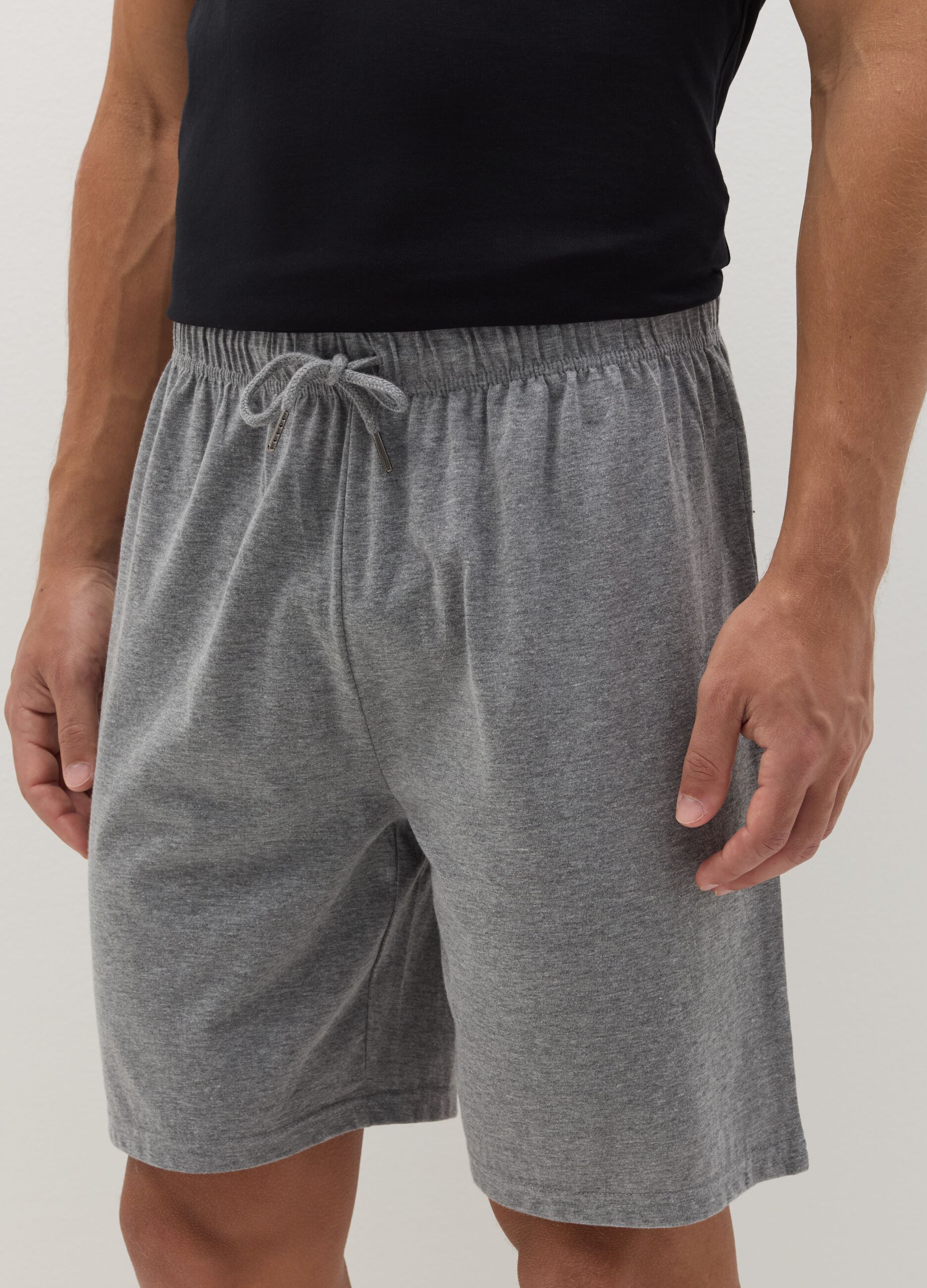 Two-pack pyjama shorts with drawstring