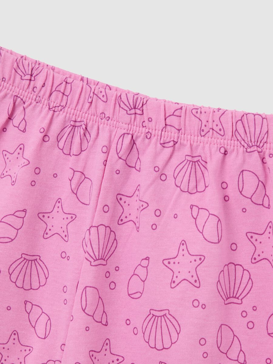 Newborn set in pure white and pink cotton regular fit with print_3