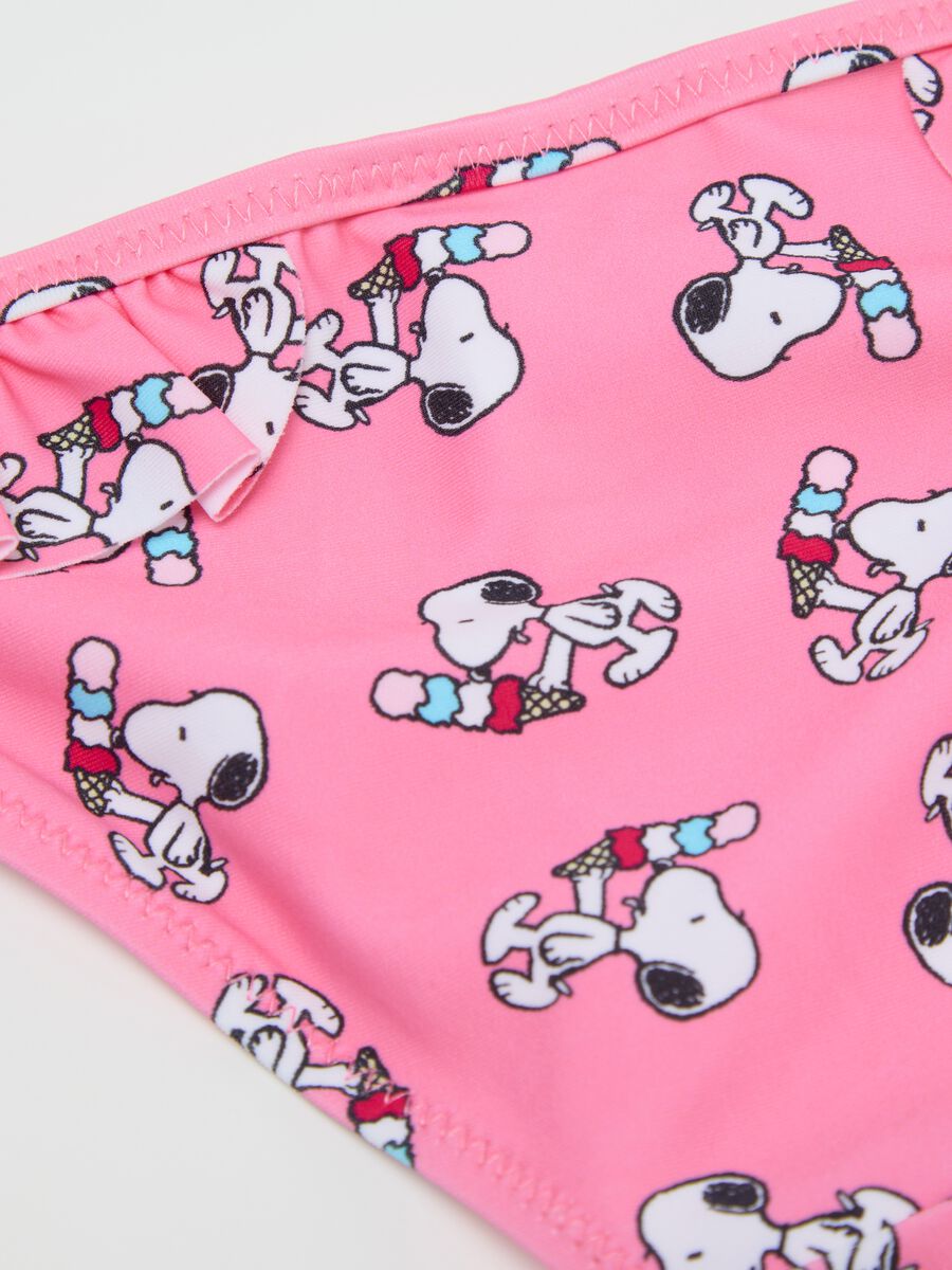 Girls’ swimsuit in stretch pink fabric with Snoopy print_3