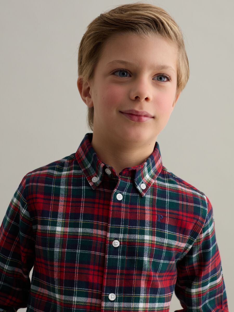Flannel shirt with tartan pattern_2