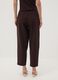 Brown stretch viscose Milano stitch barrel-fit jogger trousers_2
