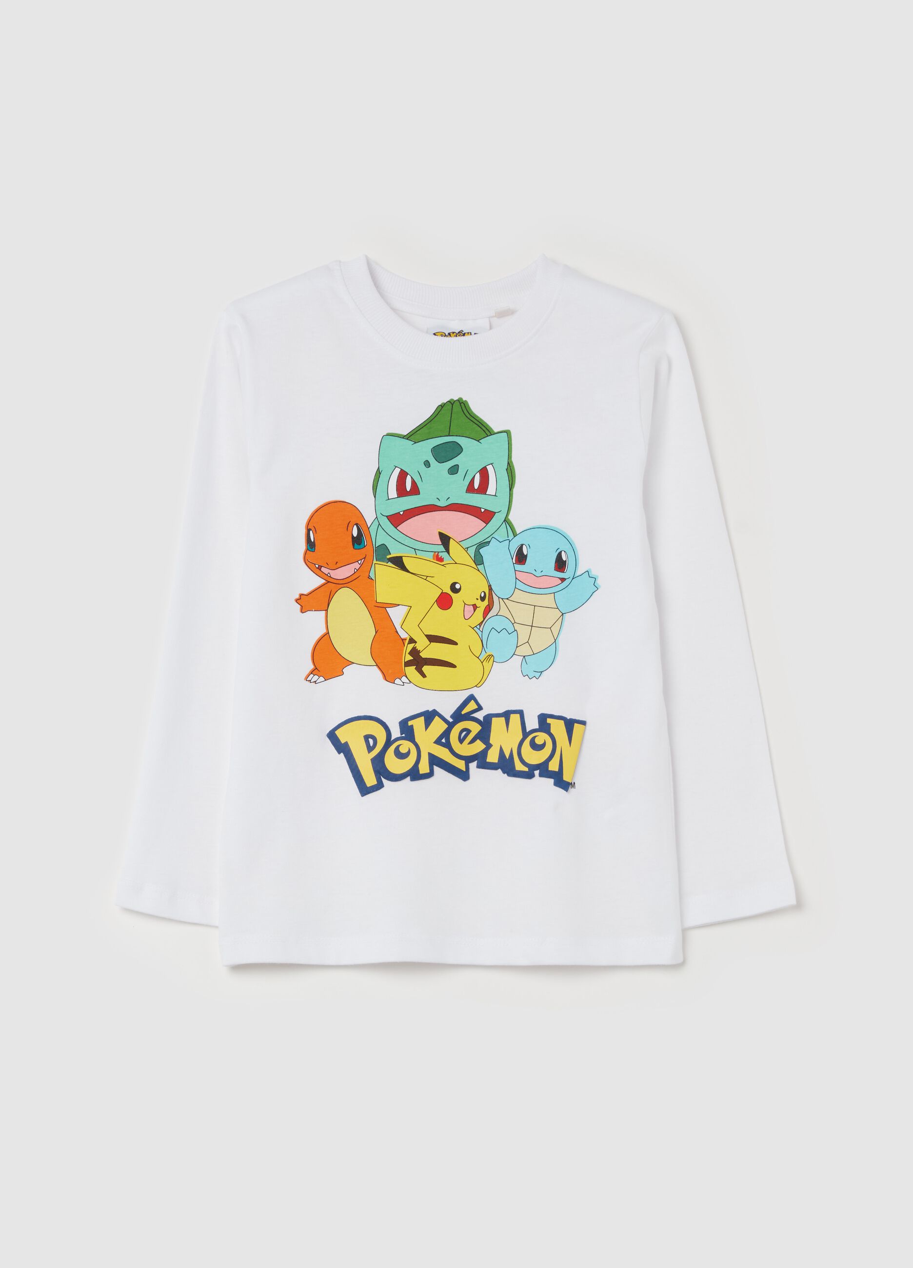 T-shirt a maniche lunghe con stampa Pokemon